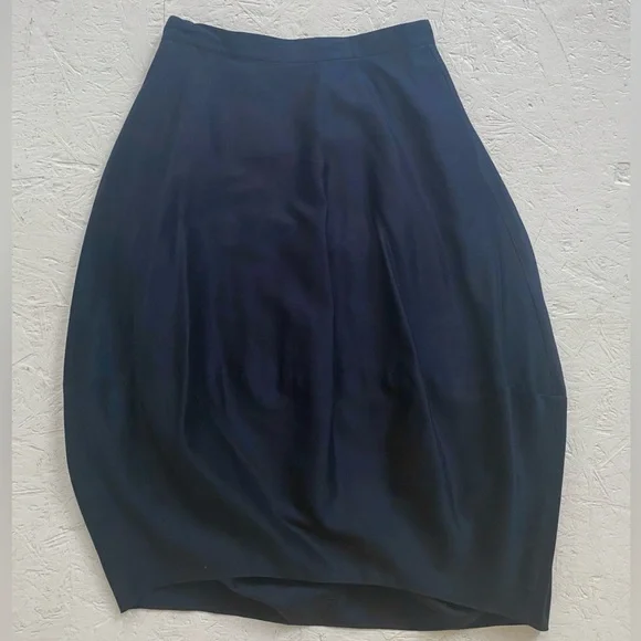 COS Navy Cocoon High/Low Skirt - Picture 4 of 6